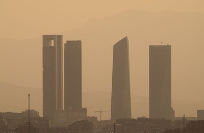 nube de polvo en Madrid