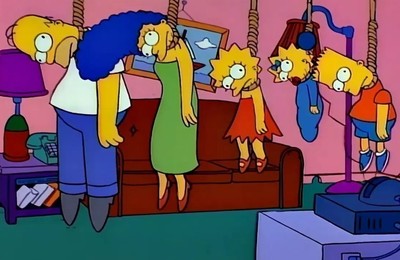 Los Simpsons ahorcados