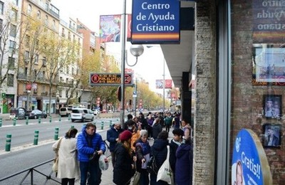 Colas del hambre en Madrid
