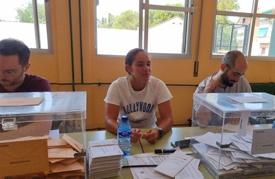 Mesa electoral en Pozuelo