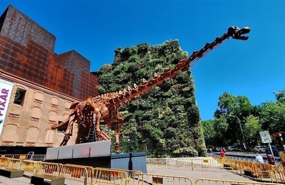 réplica a tamaño real del mayor dinosaurio