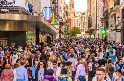 Calle Preciados en Madrid