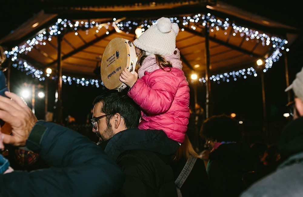 Niña en Navidad en Pozuelo