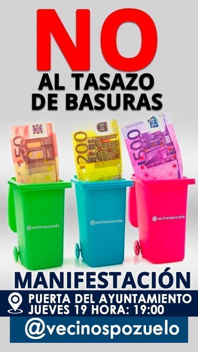 cartel de manifestación