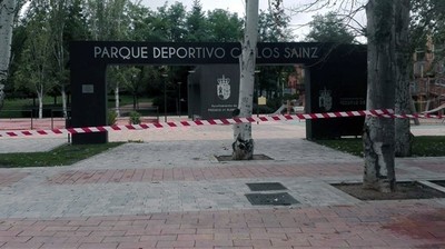 Parque cerrado en Pozuelo