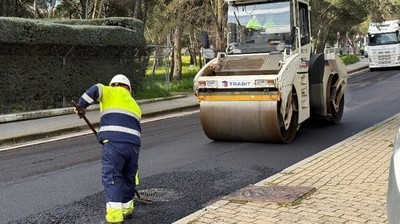 Asfaltando en Pozuelo