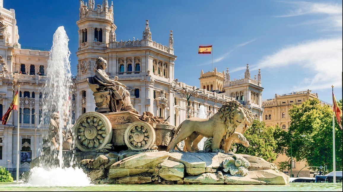 Cibeles frente al palacio de Correos