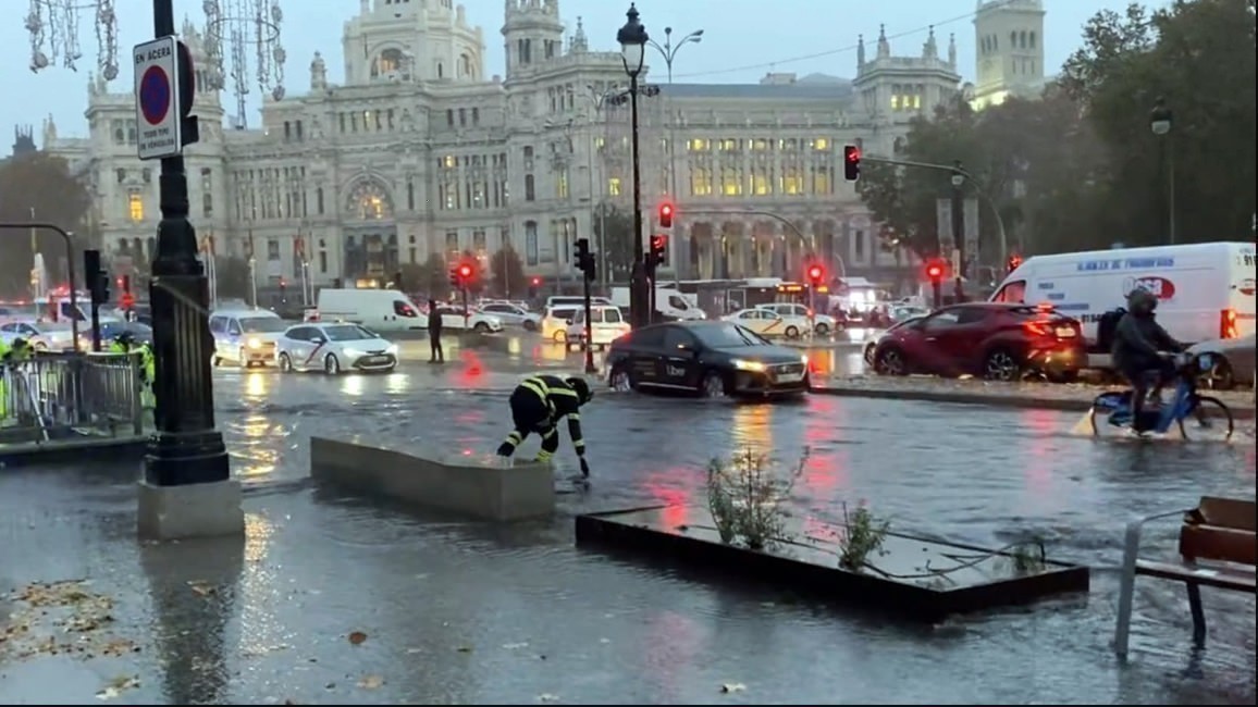 lluvia en Madrid