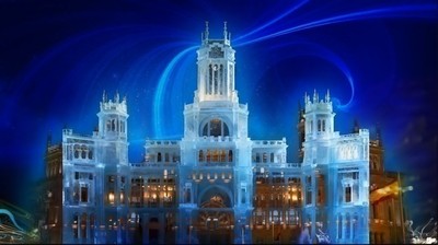 Palacio de Cibeles iluminado