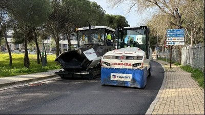 Asfaltando en Pozuelo
