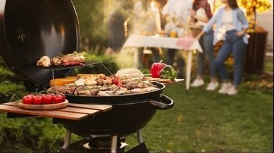 Parrillada en el jardín