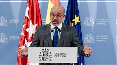Francisco Martín, delegado del Gobierno en Madrid, en una rueda de prensa.
